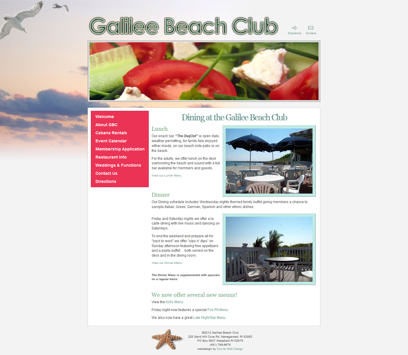 Restaurant page
